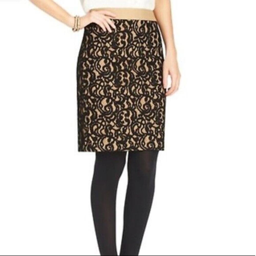 LOFT Ann Taylor Lace Pencil Skirt Women 4 Career Office Professional